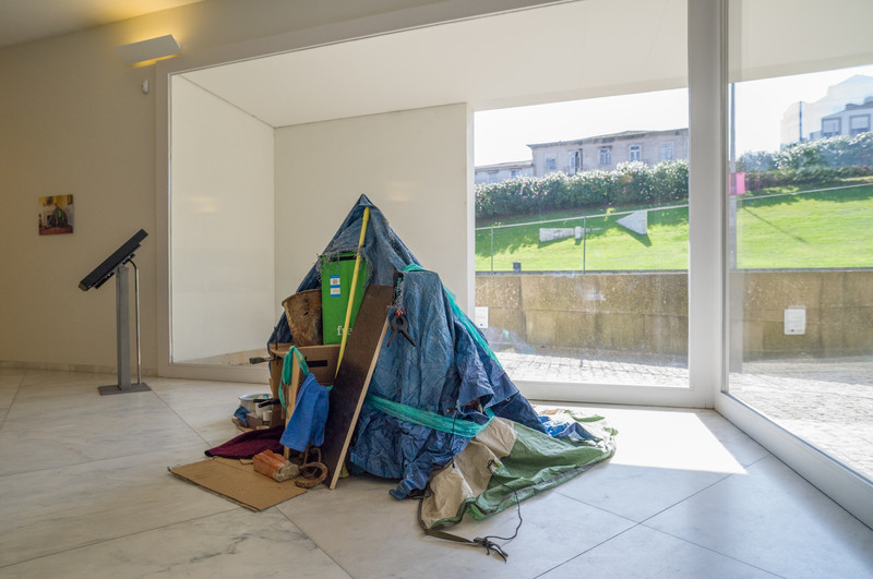 Installation view. Shelter Nr. 365, 2019, Creative (un)makings The Santo Tirso International Museum of Contemporary Sculpture, Portugal, 2020